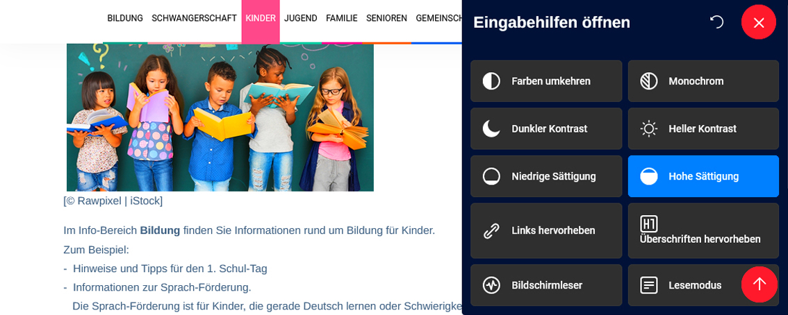 Internetseite Anpassen k 6