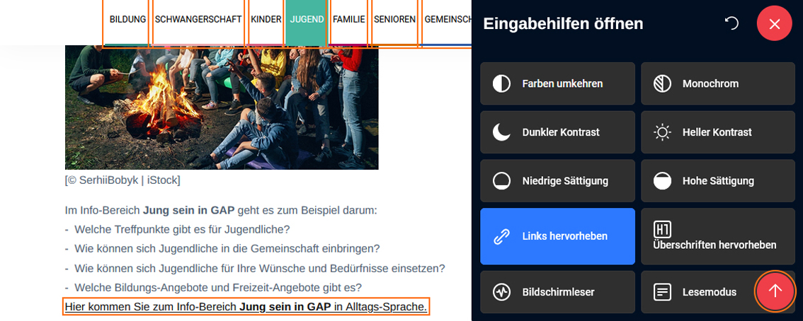 Internetseite Anpassen k 7