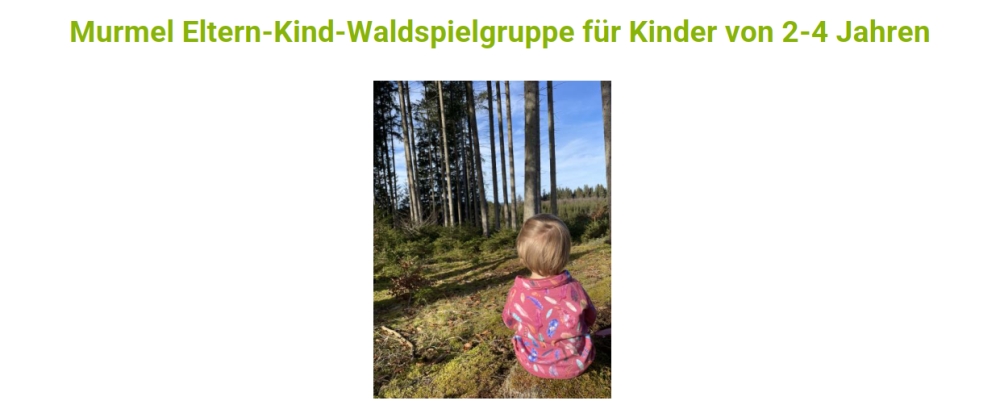 Eltern-Kind-Waldspielgruppe